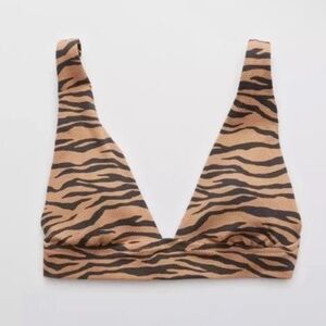 Aerie Animal Print Tie Back Back Bikini Top Small and Medium